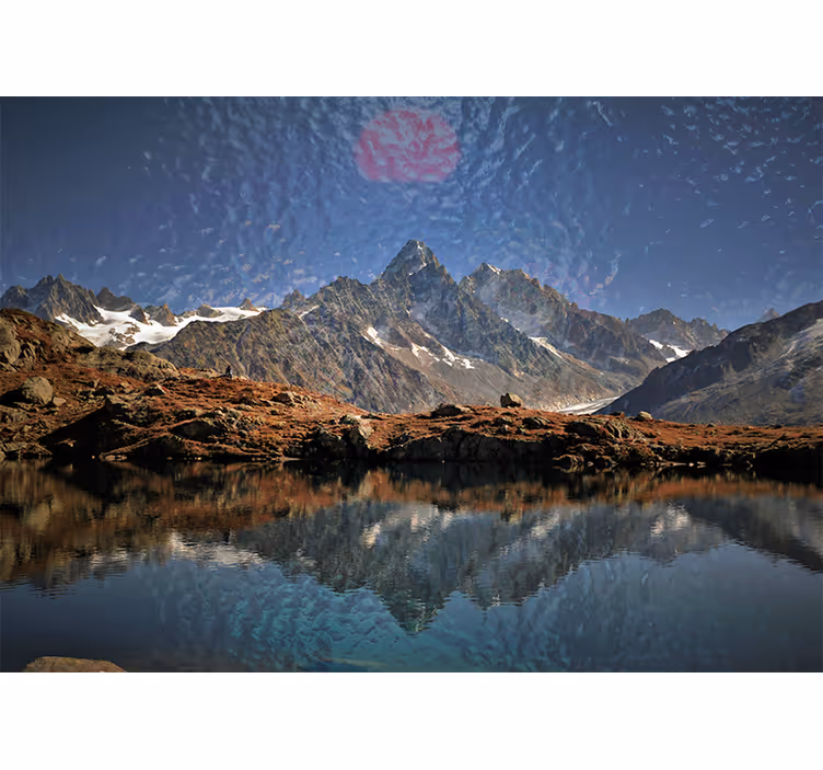 Estore de rolo quarto estilo escandinavo lago terrestre - TenStickers