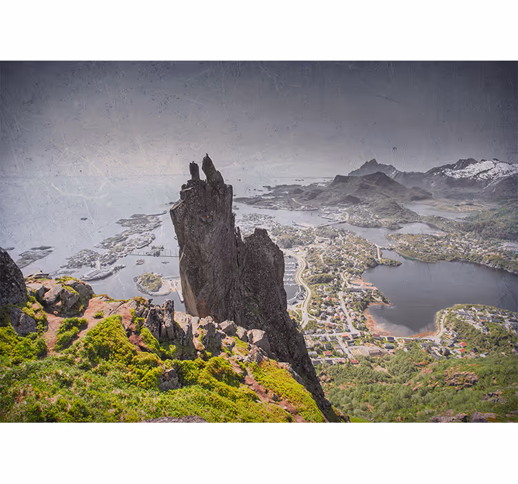 Estore de rolo quarto montanhas escandinavas por oceano - TenStickers