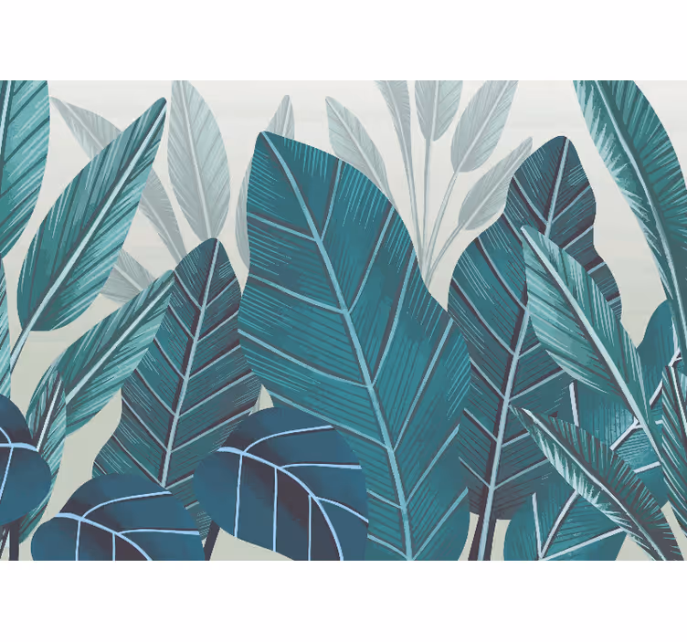 Estore de rolo quarto folhas tropicais em aquarela 3d - TenStickers