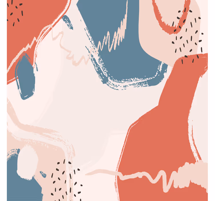 Estore de rolo para sala formas de arte abstrata - TenStickers