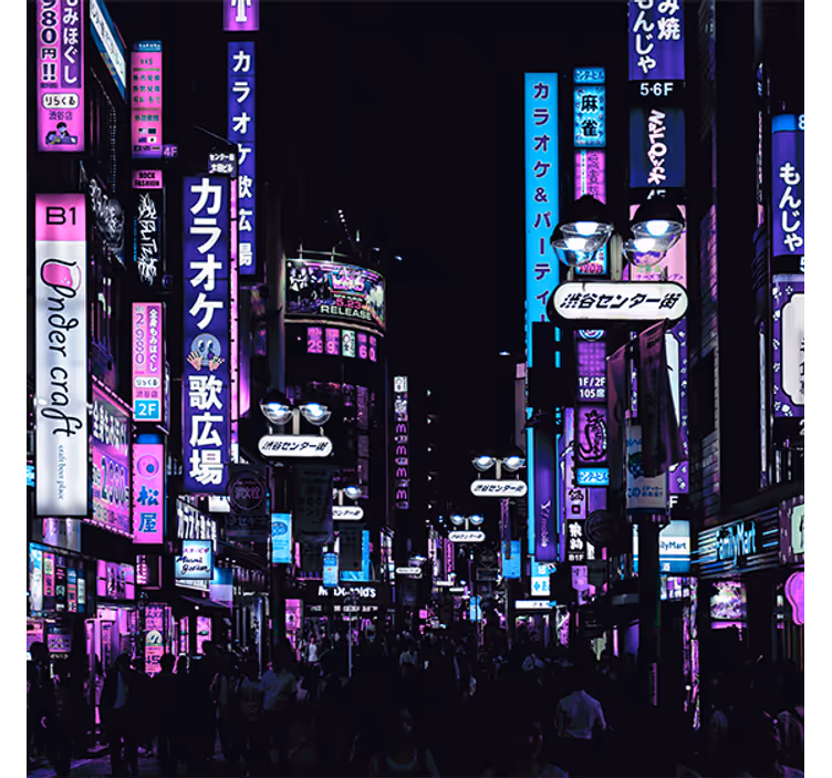 Estore de rolo para sala moto scooter rua noturna - TenStickers