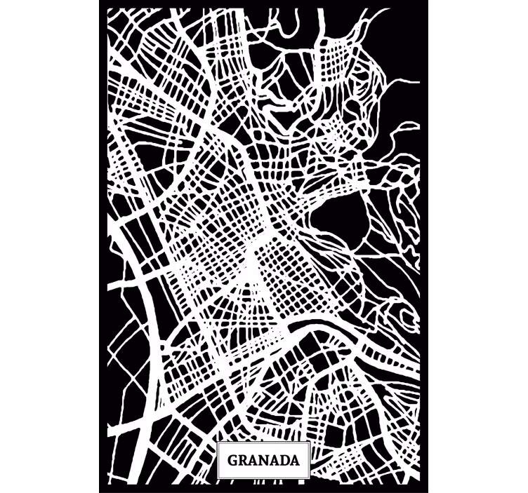 Estore de rolo para sala mapa topográfico de granada - TenStickers