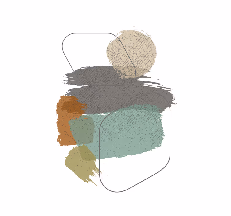 Estore de rolo para sala com manchas de cor - TenStickers