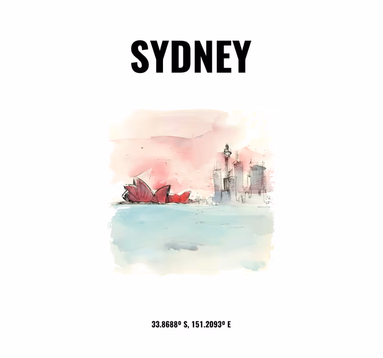 Estore de rolo para sala sydney coordenadas - TenStickers