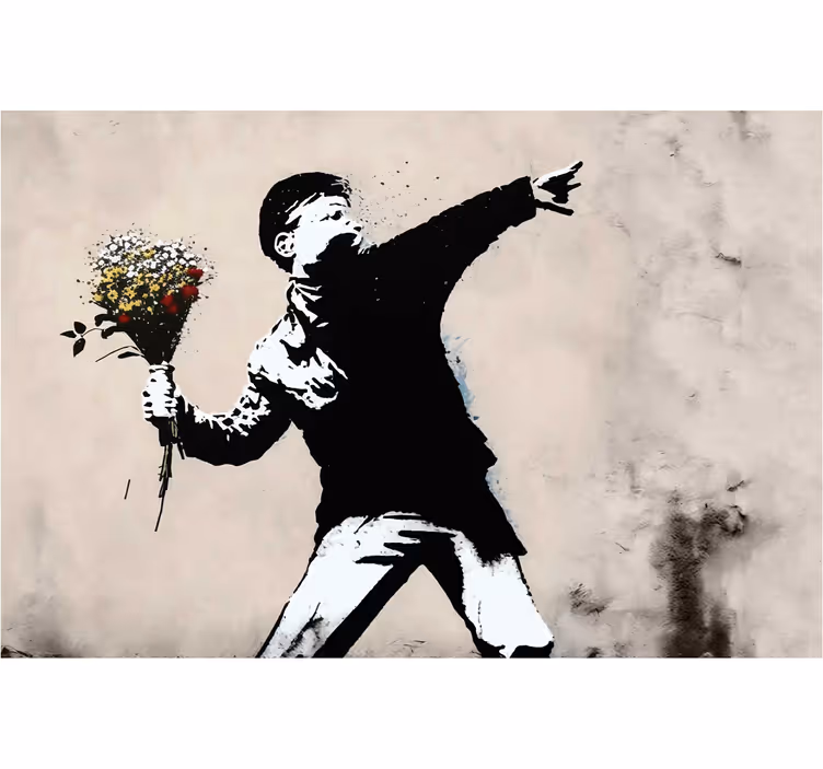 Estore de rolo para sala menino da arte urbana - TenStickers