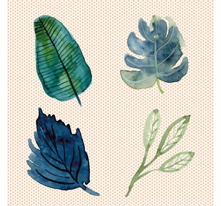 Estore de rolo para sala folhas tropicais - TenStickers