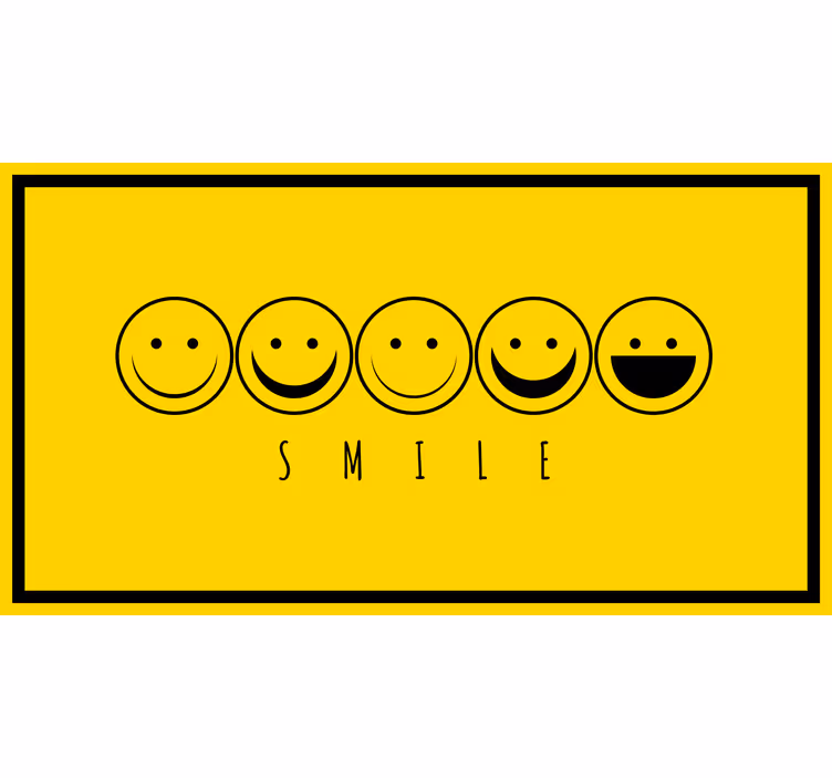 Estore de rolo quarto emoticon amarelo sorridente - TenStickers