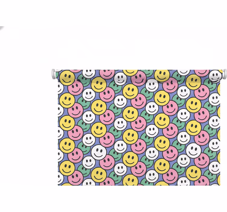 Estore de rolo quarto rostos sorridentes coloridos - TenStickers