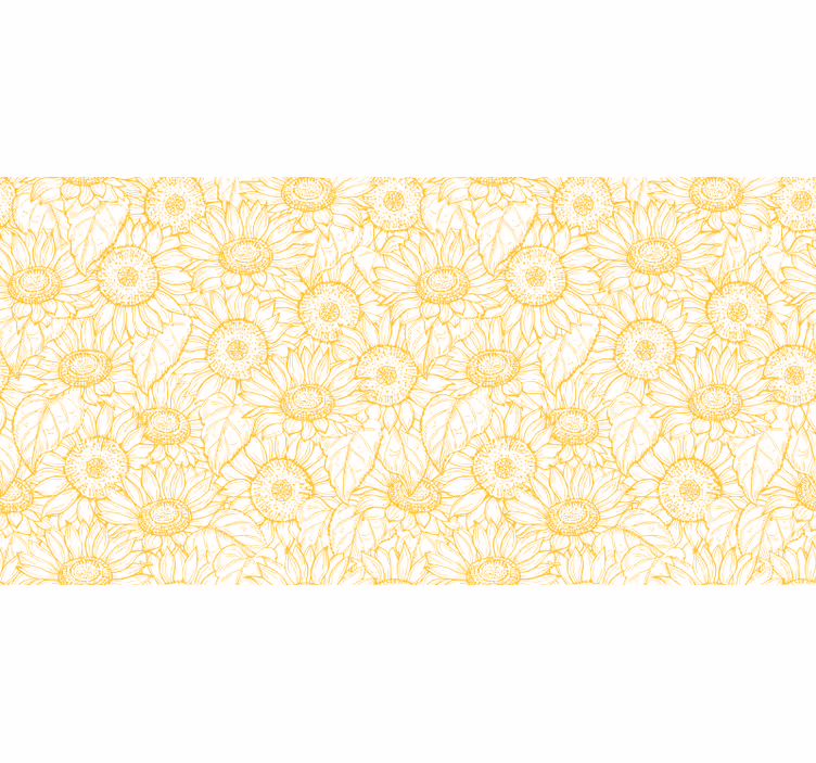 Estore de rolo quarto padrão de girassóis - TenStickers