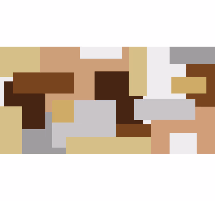 Estore de rolo quarto quadrados bege nórdicos - TenStickers