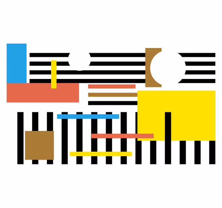 Estore de rolo quarto padrão geométrico nórdico colorido - TenStickers
