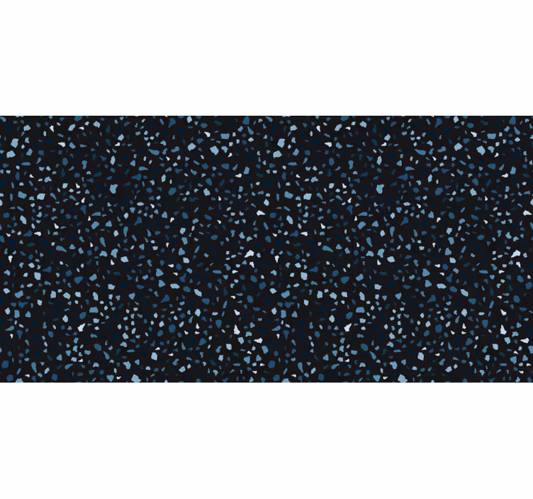 Estore de rolo quarto em terrazzo preto e azul - TenStickers