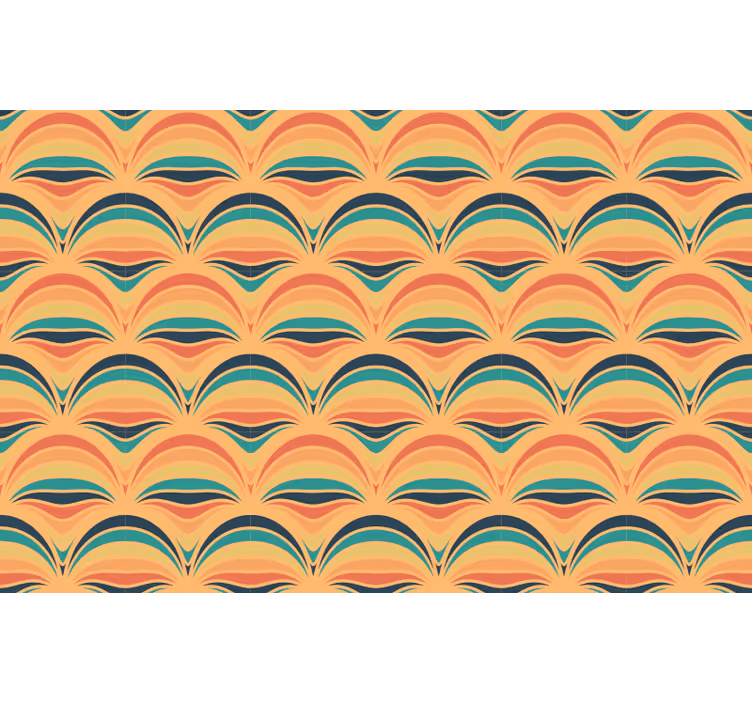 Estore de rolo quarto listras laranja dos anos 70 - TenStickers