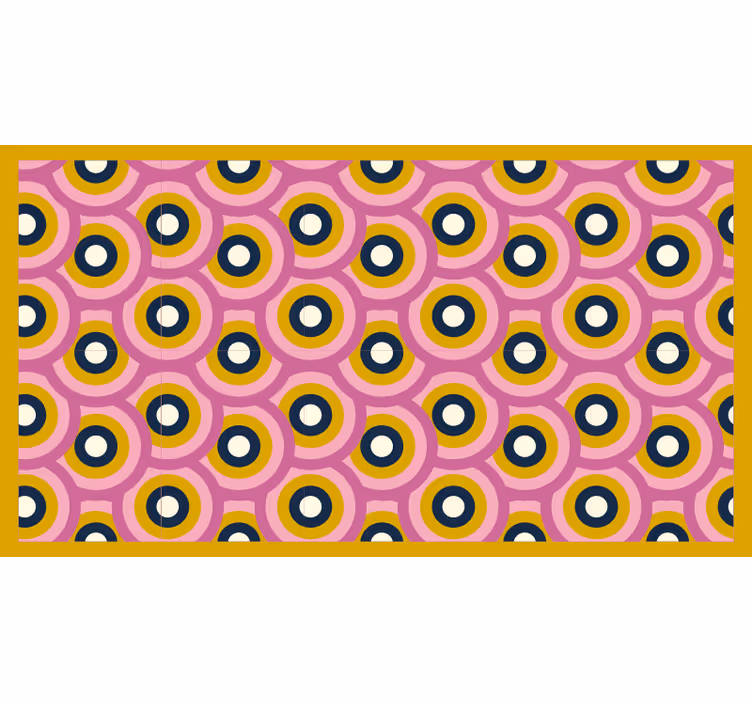 Estore de rolo quarto círculos laranja anos 70 - TenStickers
