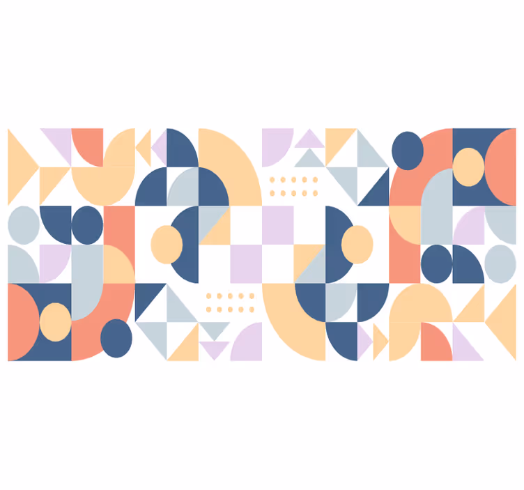 Estore de rolo quarto formas circulares anos 70 - TenStickers