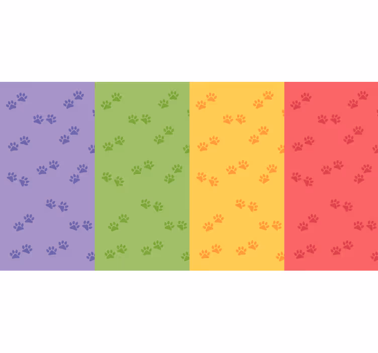 Estore de rolo quarto com padrão de patas - TenStickers