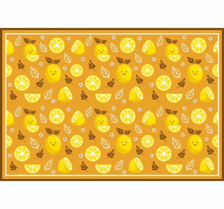 Estore de rolo quarto moldura de limões sorridentes - TenStickers