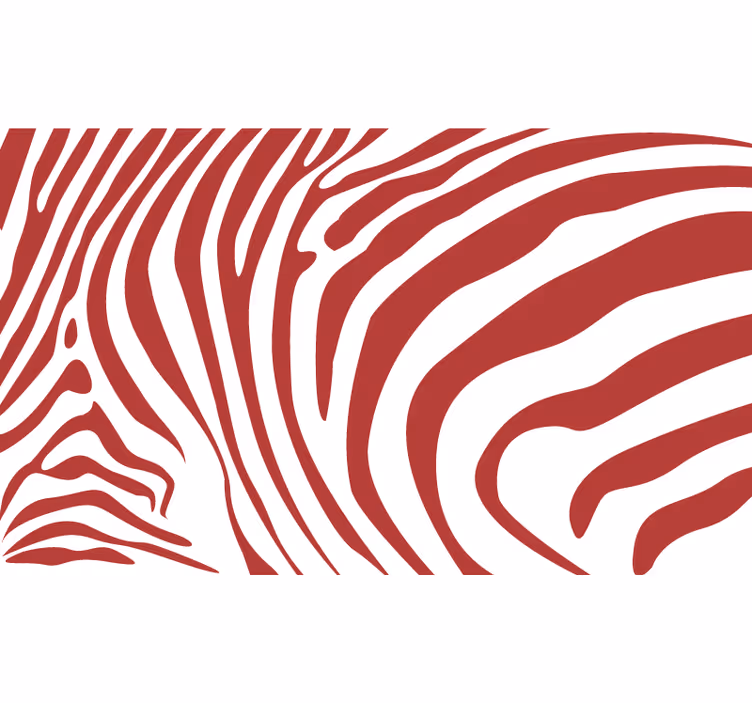Estore de rolo quarto listras zebras vermelhas - TenStickers