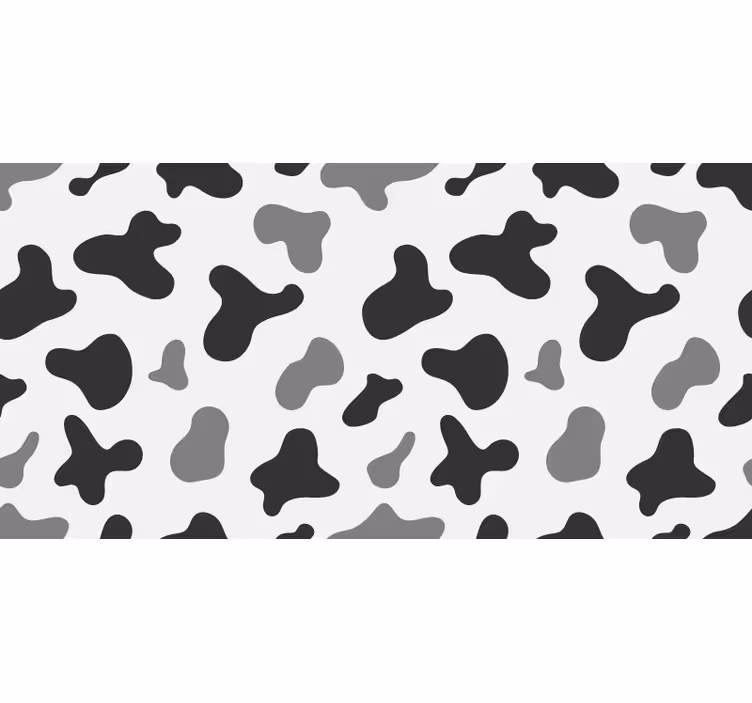 Estore de rolo quarto com manchas de vaca cinza - TenStickers