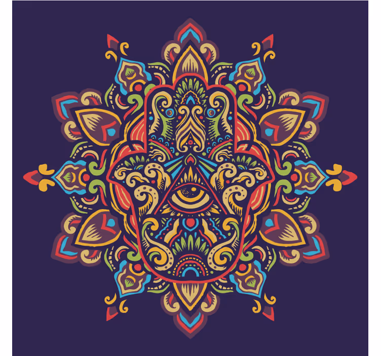 Estore de rolo quarto mão de fátima colorida - TenStickers