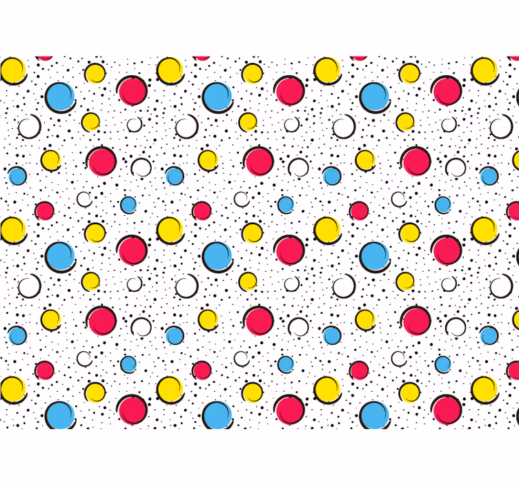 Estore de rolo quarto com bolinhas multicoloridas - TenStickers