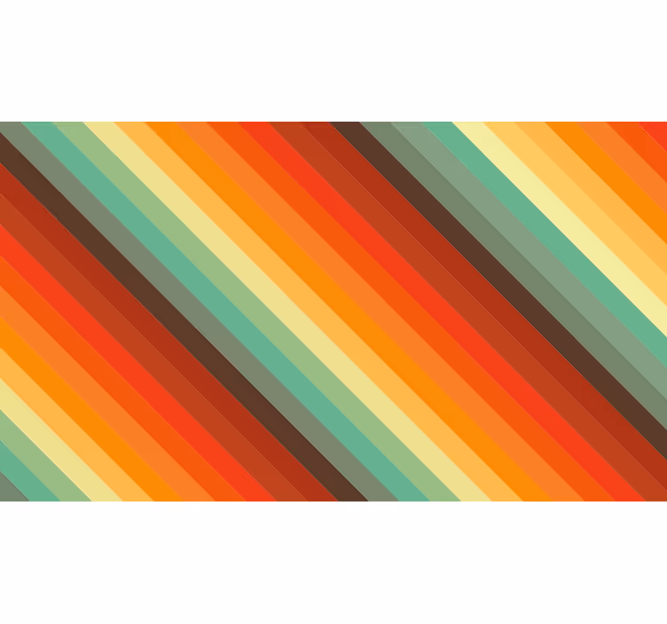 Estore de rolo quarto listras em cores retrô - TenStickers