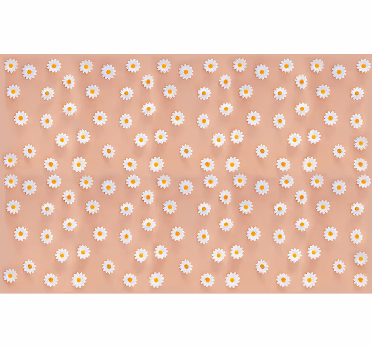 Estore de rolo quarto com padrão de margaridas moderno - TenStickers