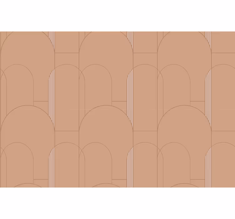Estore de rolo quarto padrão circular terracota - TenStickers