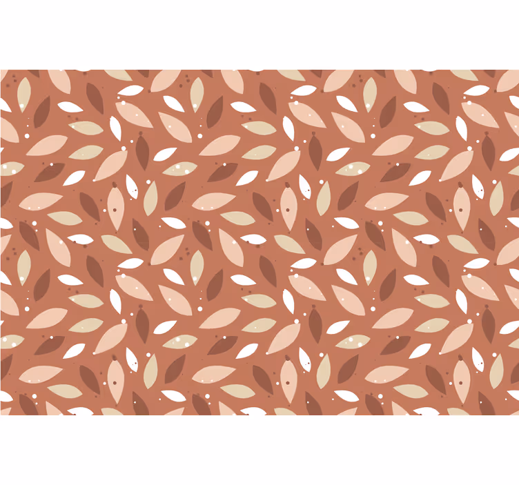 Estore de rolo quarto padrão folhas terracota - TenStickers