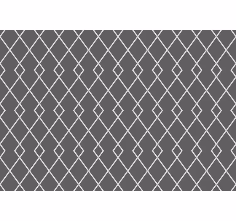 Estore de rolo quarto padrão de diamante cinza e branco - TenStickers