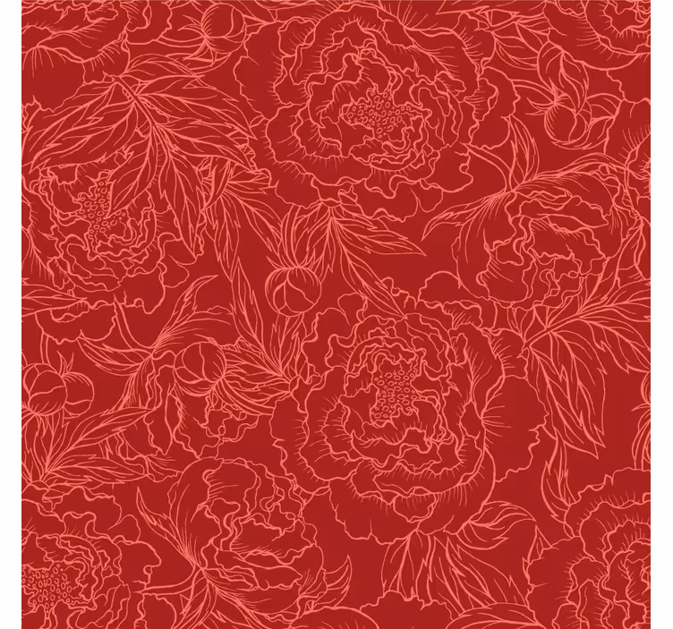 Estore de rolo quarto com design de rosas de hollywood - TenStickers