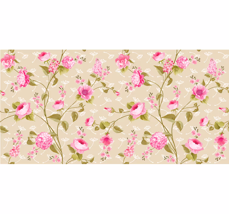 Estore de rolo quarto estampa floral vintage - TenStickers