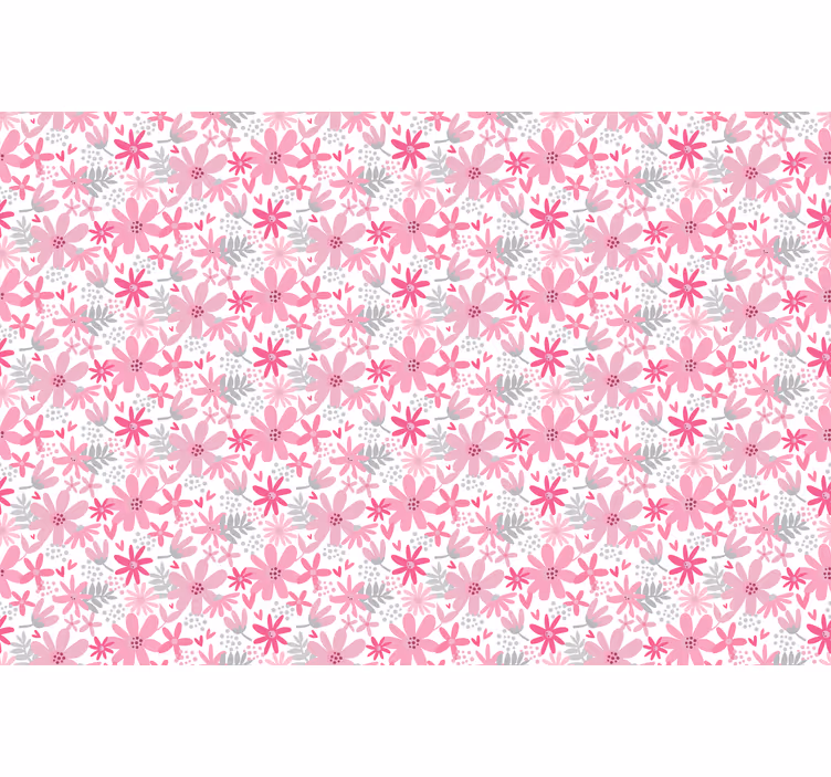 Estore de rolo quarto estampa de flores 'yambo' rosa - TenStickers