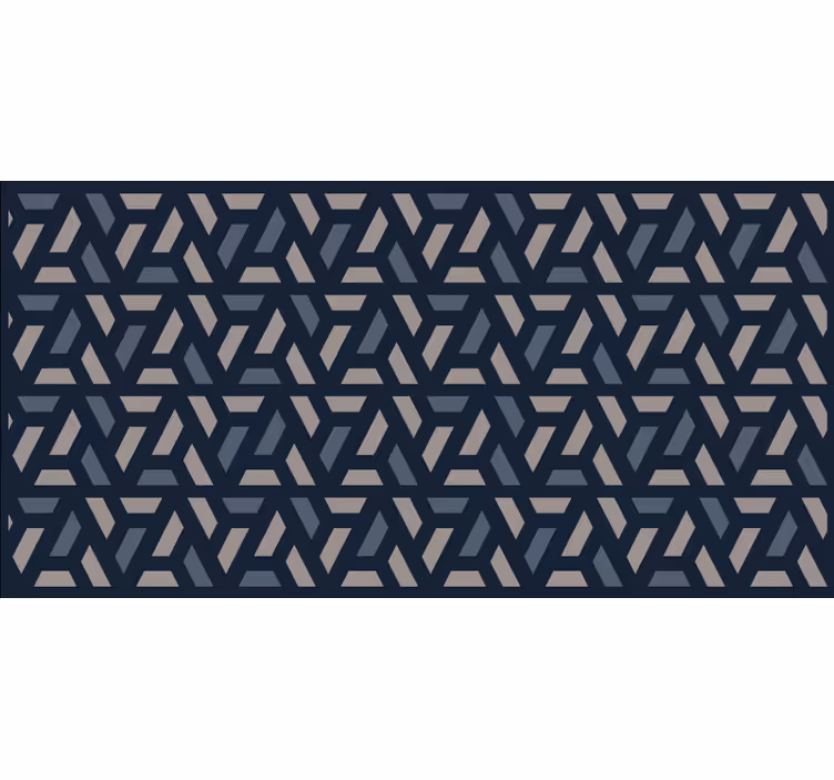 Estore de rolo quarto padrão geométrico azul e cinza - TenStickers