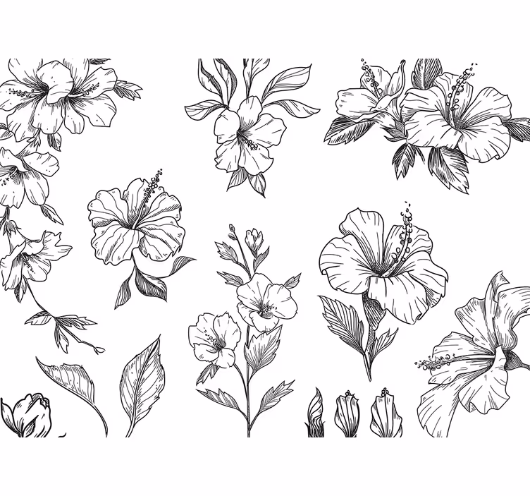 Estore de rolo quarto desenho de flores - TenStickers