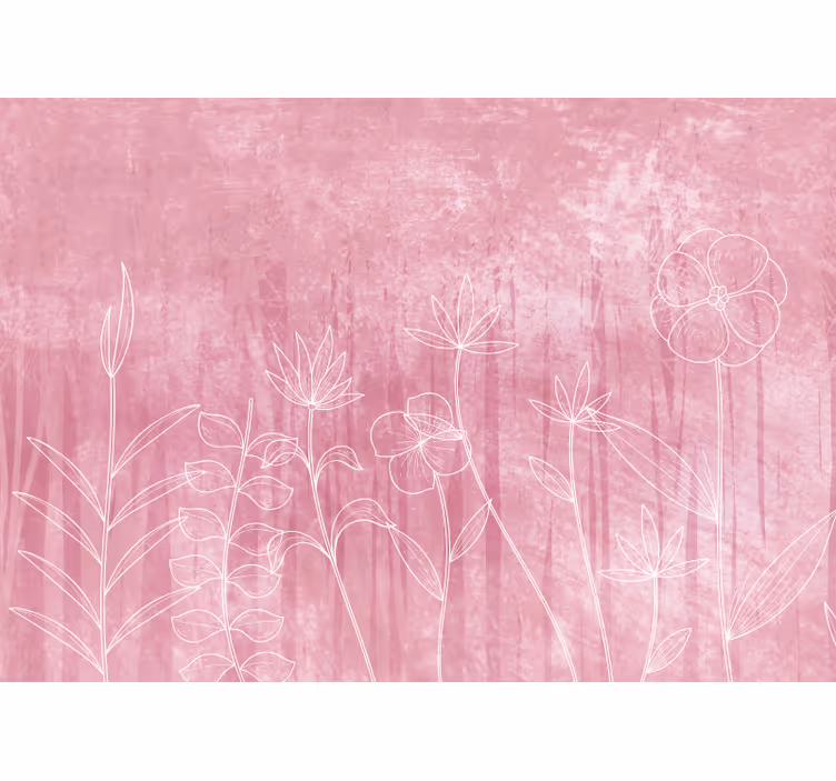 Estore de rolo quarto campo rosa escandinavo - TenStickers