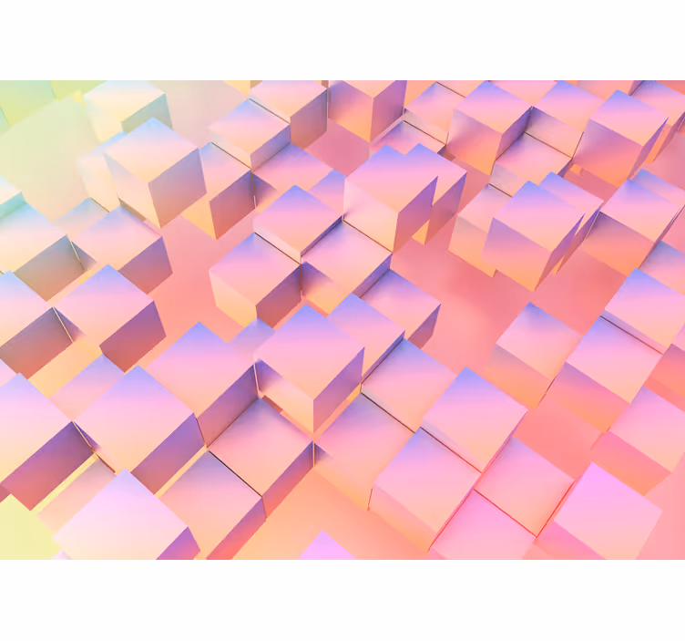 Estore de rolo quarto padrão geométrico colorido 3d - TenStickers