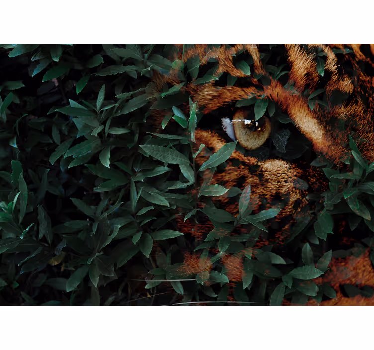 Estore de rolo quarto folhas verdes tigre - TenStickers