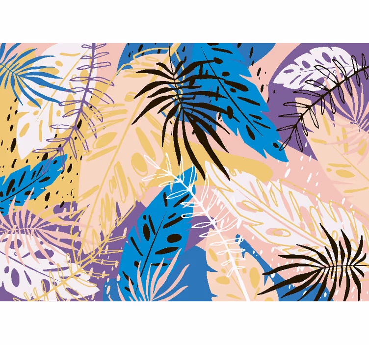 Estore de rolo quarto folhas em aquarela 3d - TenStickers