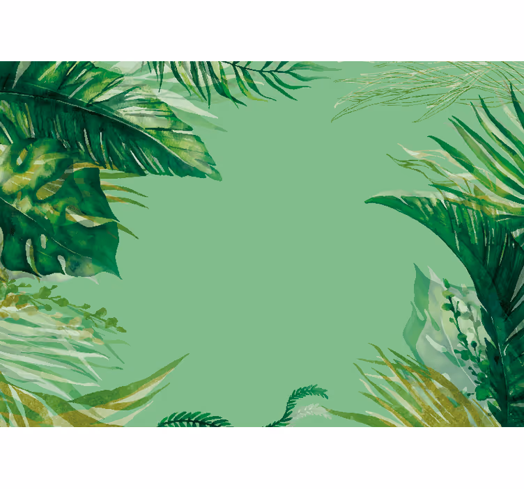 Estore de rolo quarto folhas de bananeira pintadas à mão - TenStickers