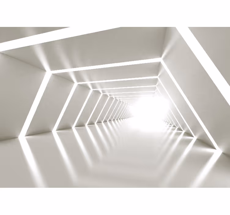 Estore de rolo branco caverna geométrica branca - TenStickers