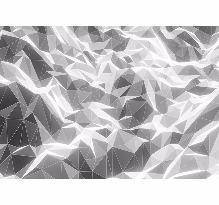 Estore de rolo branco montanhas geométricas cinzas - TenStickers