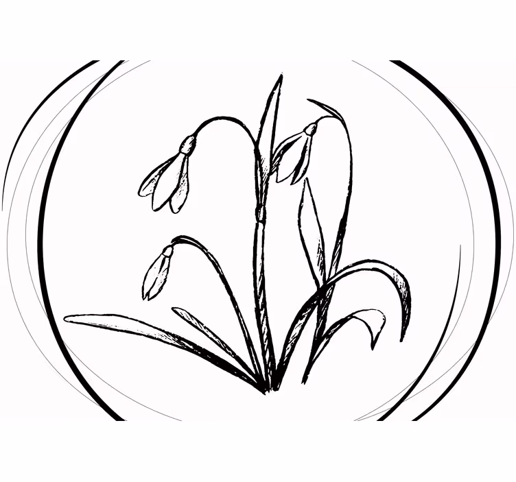 Estore de rolo branco círculo de floco de neve fofo - TenStickers