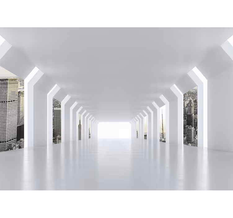 Estore de rolo branco efeito 3d nova iorque - TenStickers