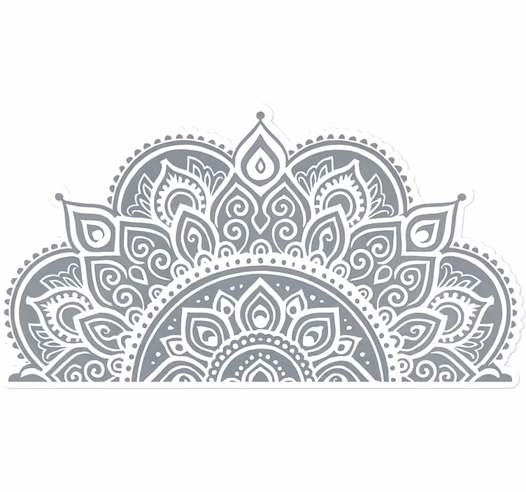 Estore de rolo branco com design de mandala meia - TenStickers