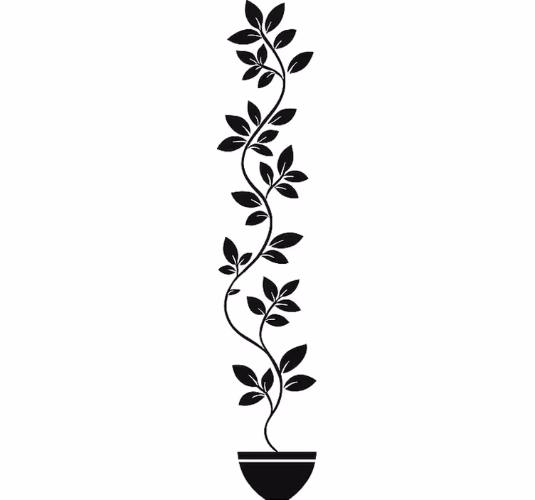 Estore de rolo branco plantas trepadeiras altas - TenStickers