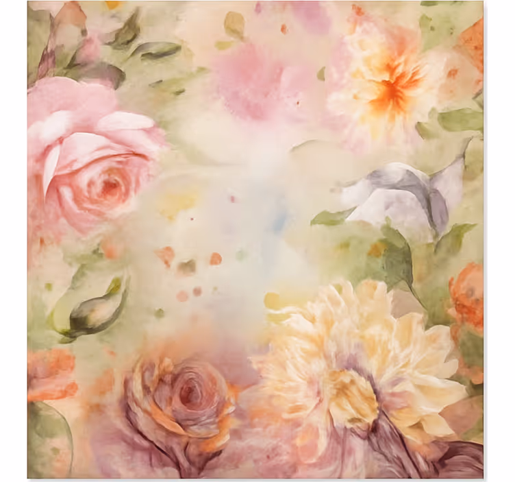 Estore de rolo para sala rosas florais pink - TenStickers