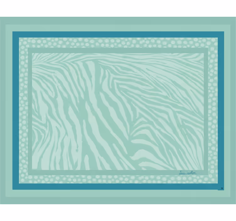 Estore de rolo para sala padrão zebra menta - TenStickers