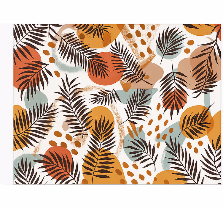 Estore de rolo para sala folha tropical colorida - TenStickers
