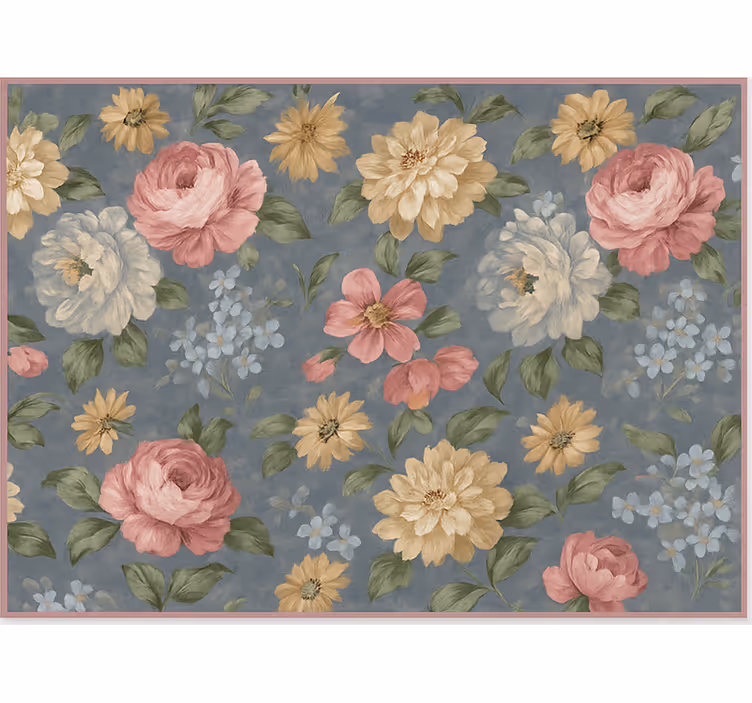 Estore de rolo para sala efeito pintura floral - TenStickers